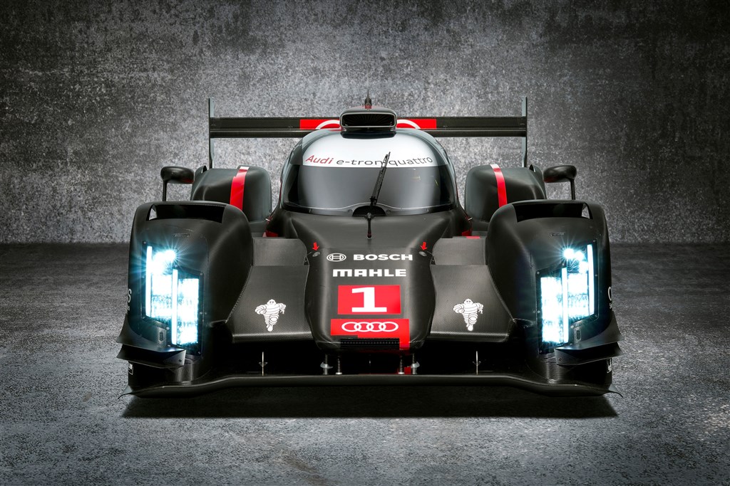 Audi R18 e-tron quattro med laserlys.
(Foto: Audi)